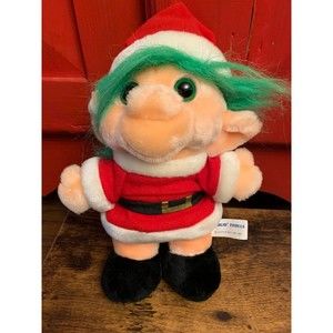 Mint Condition Trolio Trolls VINTAGE 1992 Never Played With Santa Troll Plush